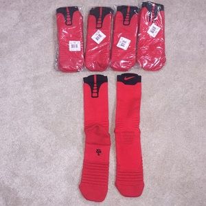 Nike elite socks red and black socks xl set of 5